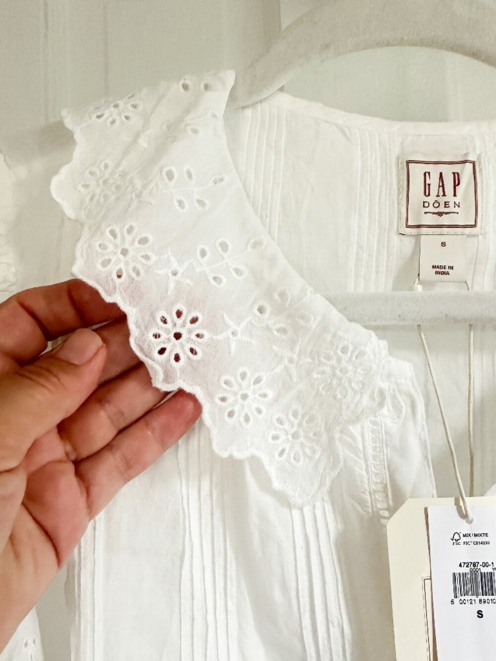 NWT Gap x Doen White Eyelet Top Size Small - Picture 6 of 7